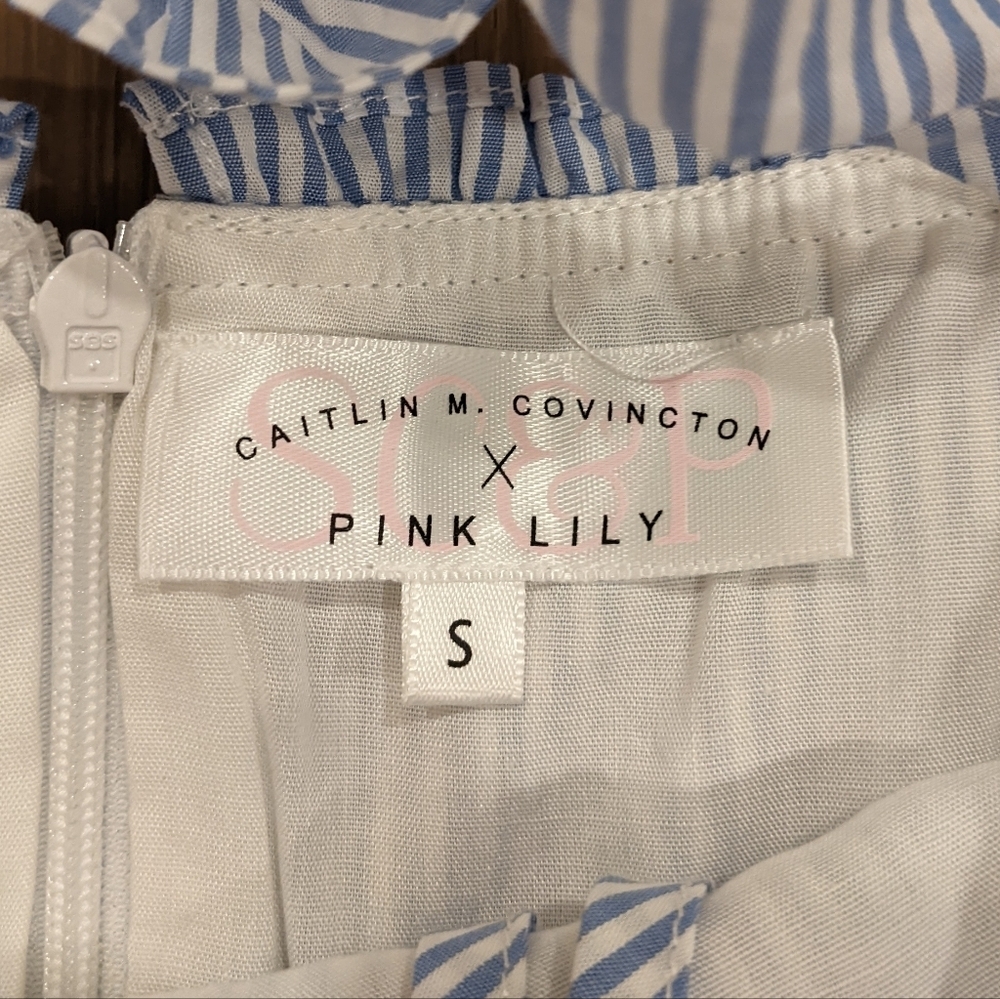 Caitlin Covincton x Pink Lily striped midi dress - Picture 5 of 6